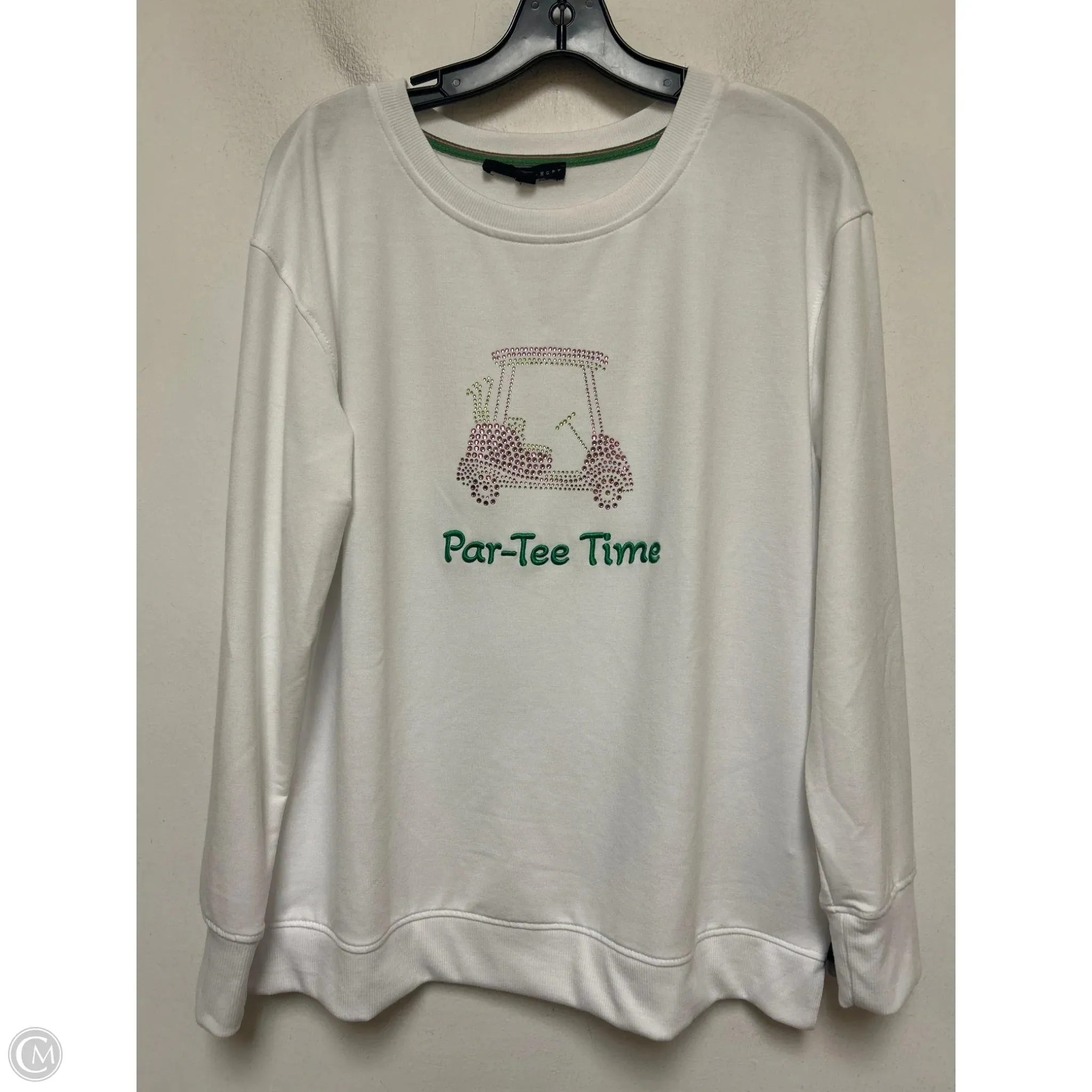 Sweatshirt Crewneck By Jane And Delancey In White, Size: M Soft Motion