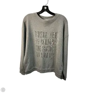 Tencel Blend Fabric Quiet Luxury Sweatshirt Designer By All Saints In Grey, Size: 12