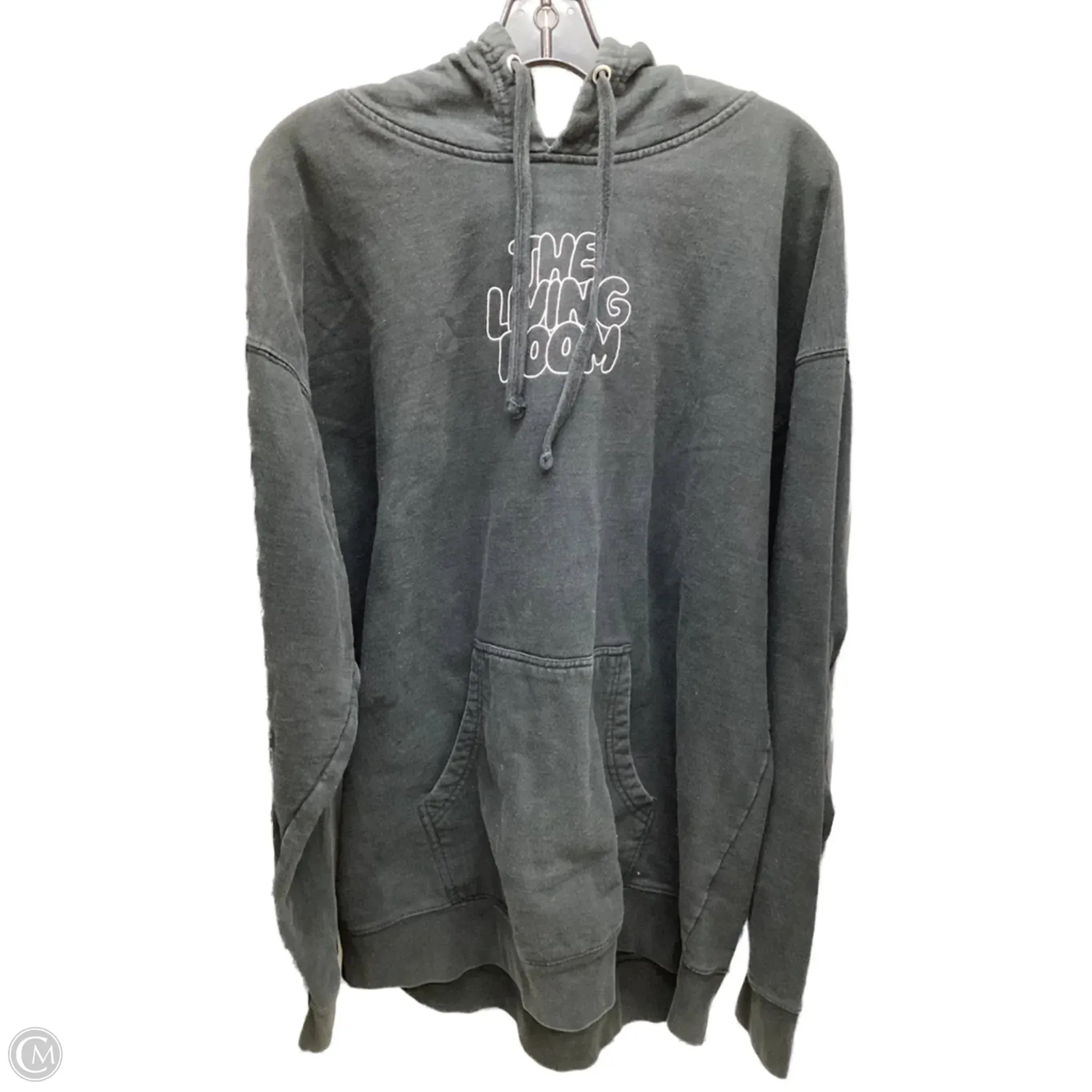 Modern Design Sweatshirt Hoodie By Clothes Mentor In Black, Size: 2x