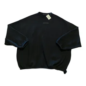 Elegant Tunic Sweatshirt Crewneck By Cmb In Black, Size:M