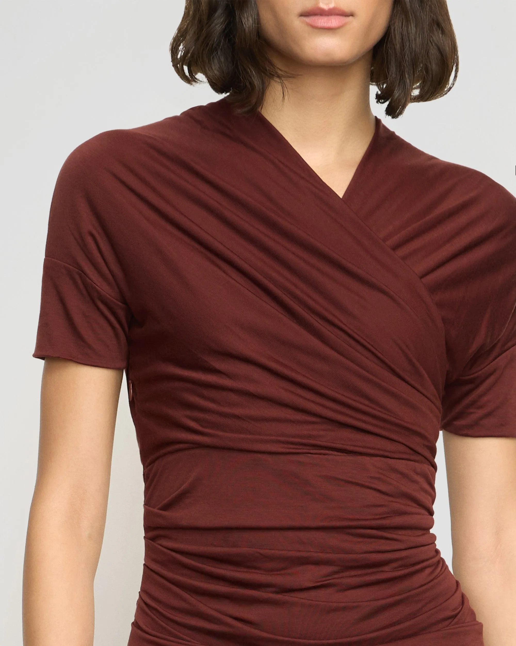 Thilda Ruched Off-Shoulder Dress Layer Safe Parisian Chic