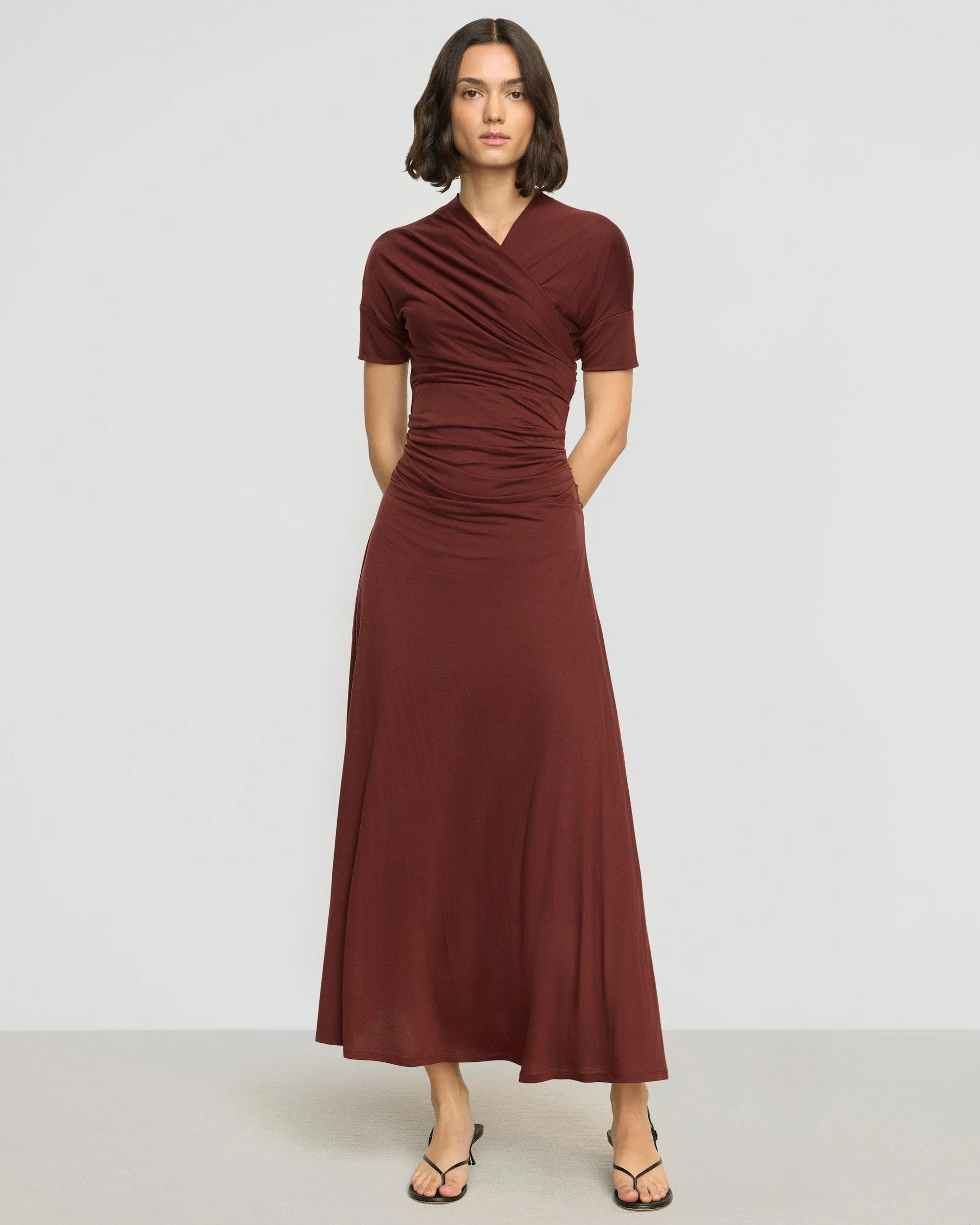 Thilda Ruched Off-Shoulder Dress Active Gear