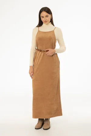 Breath Skin Camel Microsuede Maxi Jumper