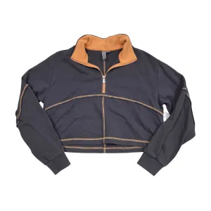 QuickReleaseClosure Sweatshirt Collar By Sweaty Betty In Grey & Orange, Size:M