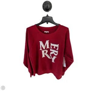 Winter Style Sweatshirt Crewneck By Maurices In Red & Silver, Size: Xl