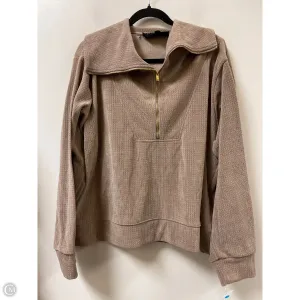 Leather Core Sweatshirt Collar By White Birch In Tan, Size: 2x
