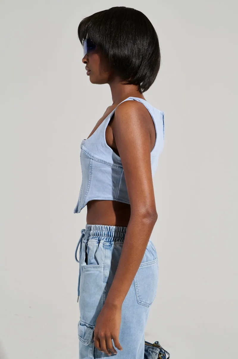 STAY COOL DENIM CORSET easy move Chic Active