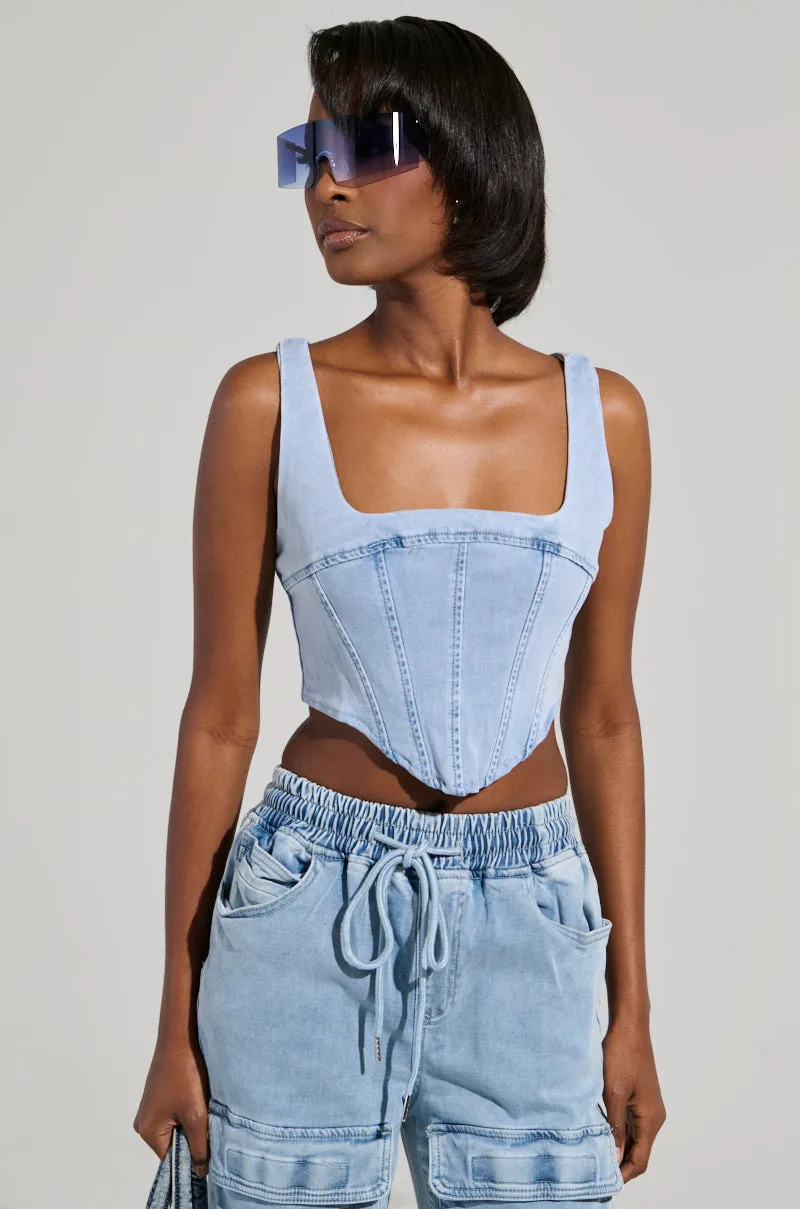 STAY COOL DENIM CORSET Lightweight Construction