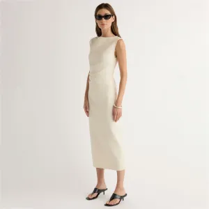Inari Cotton Twill Boat-Neck Dress AbrasionFree Edging