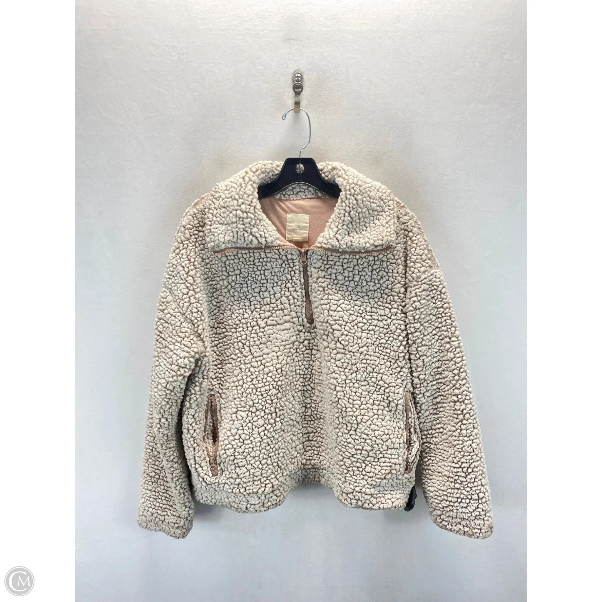 Business Attire Sweatshirt Crewneck By Thread And Supply In Pink & White, Size: M