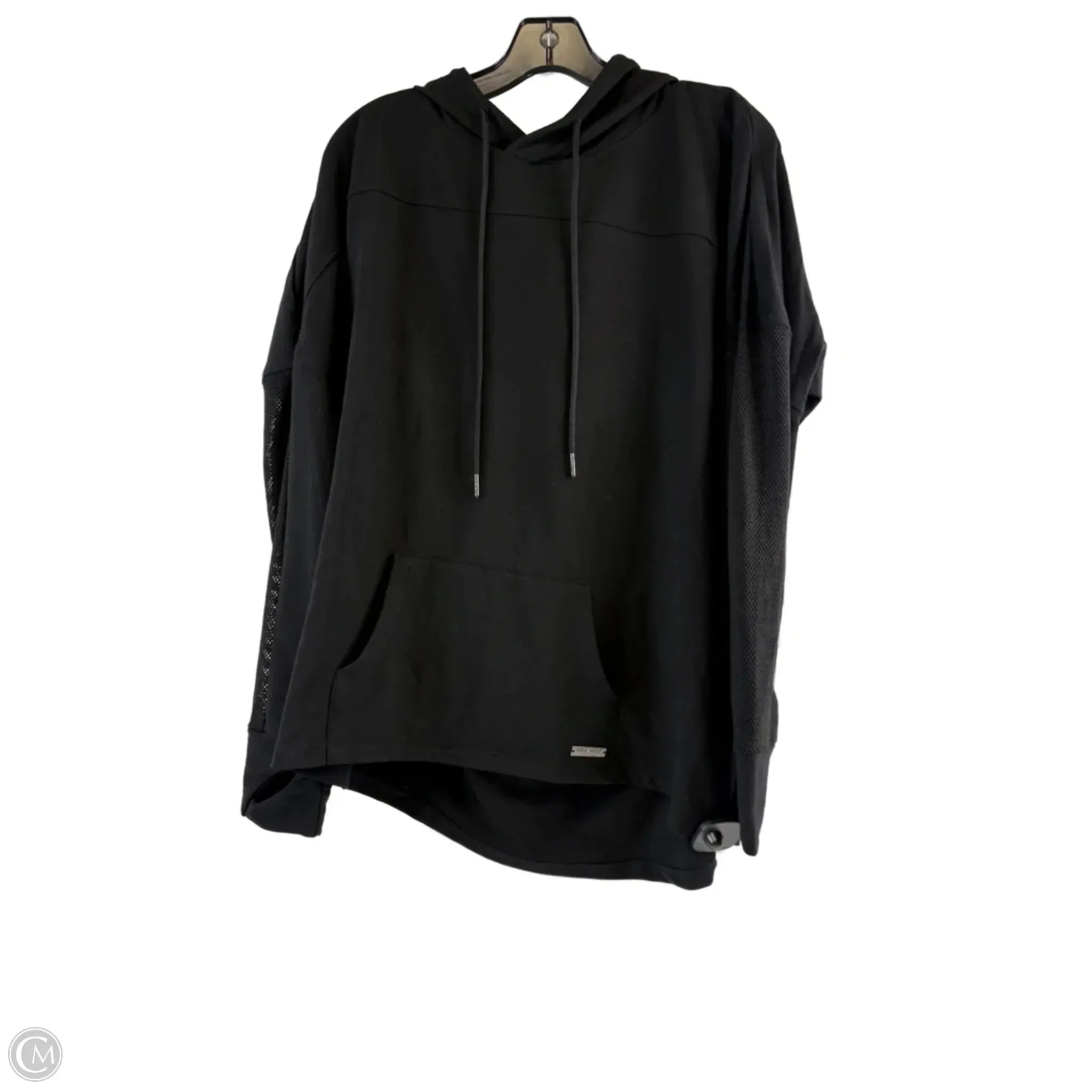 MachineWashable Park Day Athletic Sweatshirt Hoodie By Nine West Apparel In Black, Size: Xl