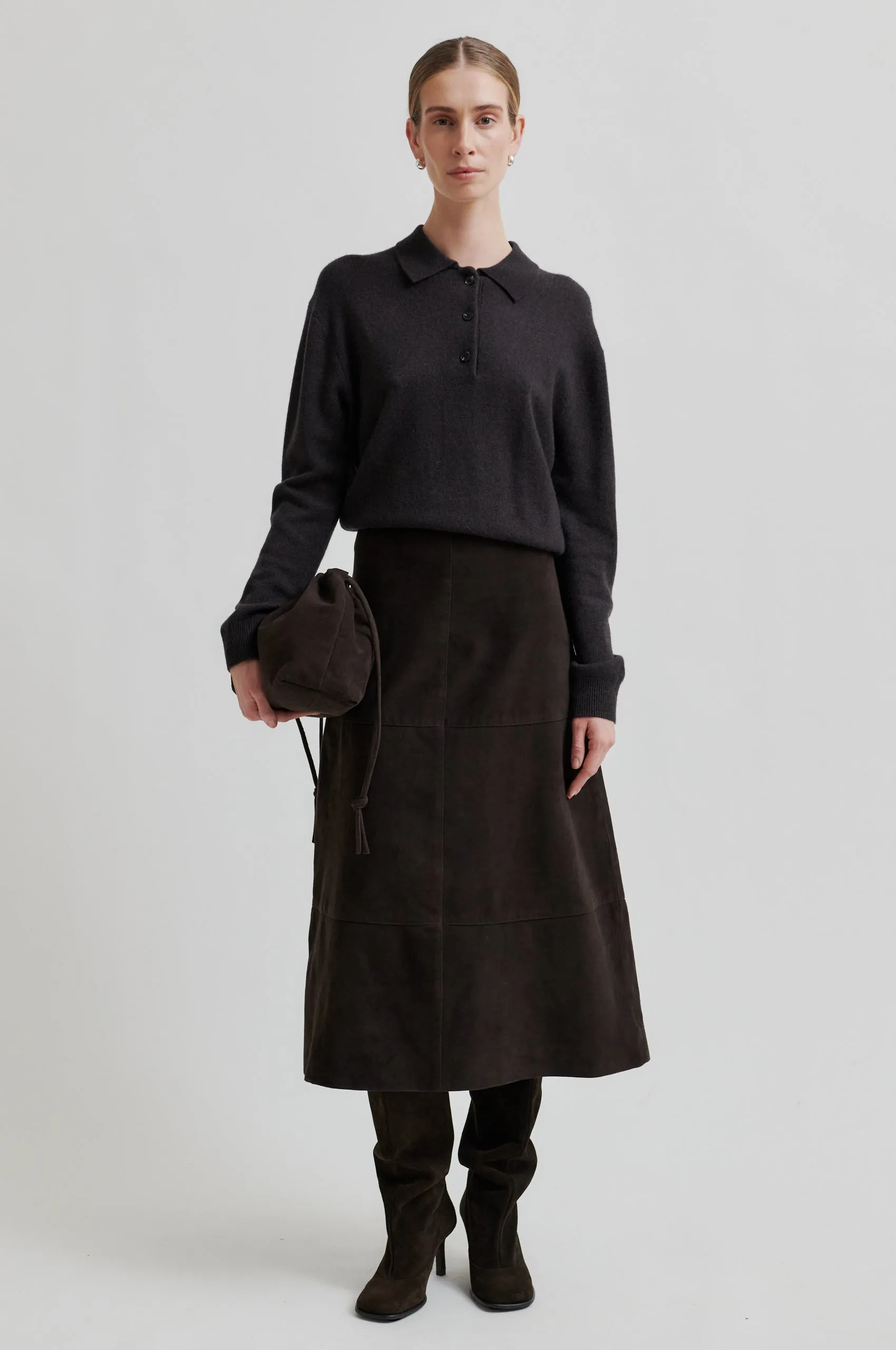 NonSlipTrim Noormie Suede Skirt