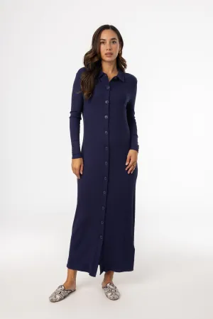 Navy Cardi Maxi Dress UltraSoftFinish Stage Soul