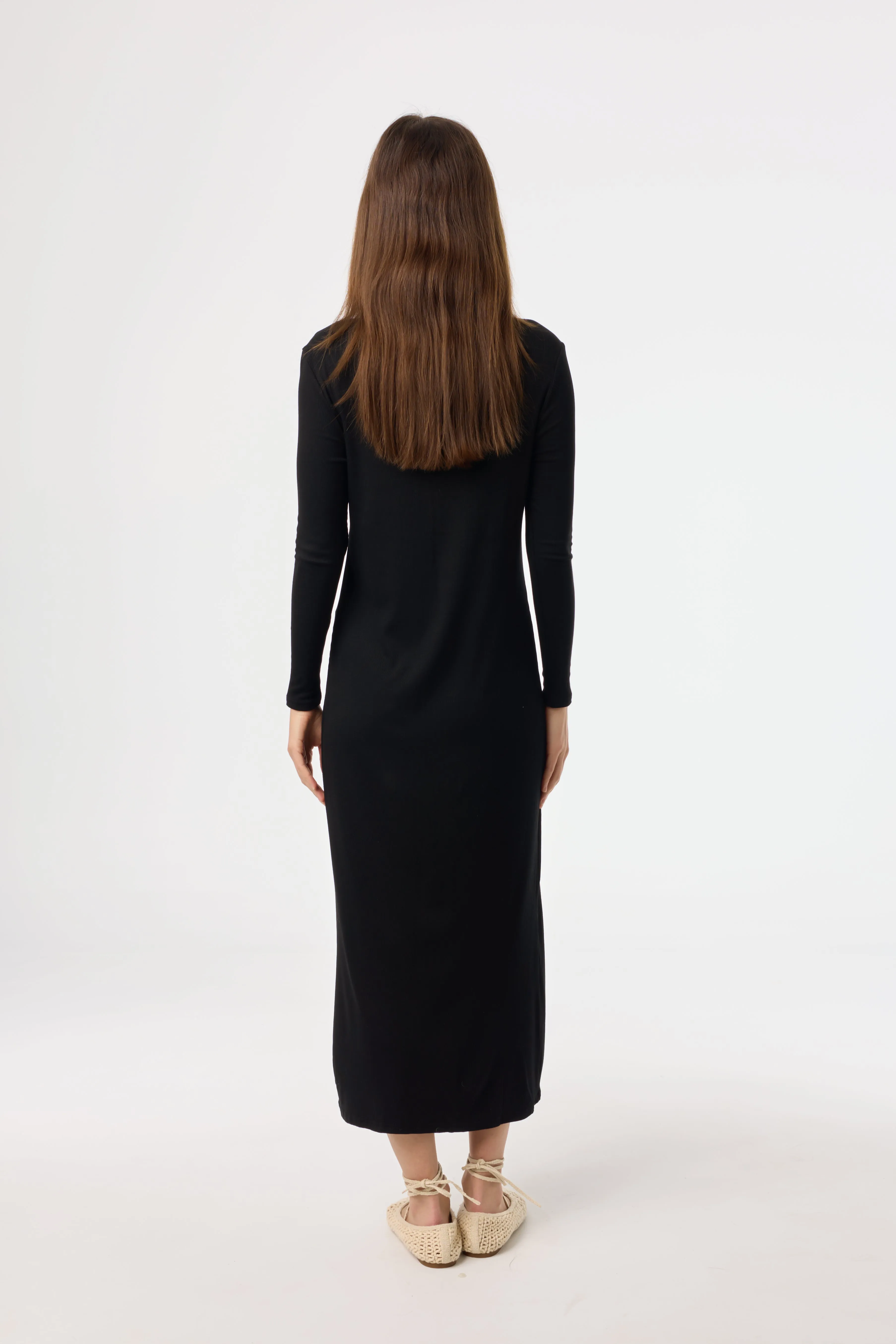 Photo Fit Black Cardi Maxi Dress