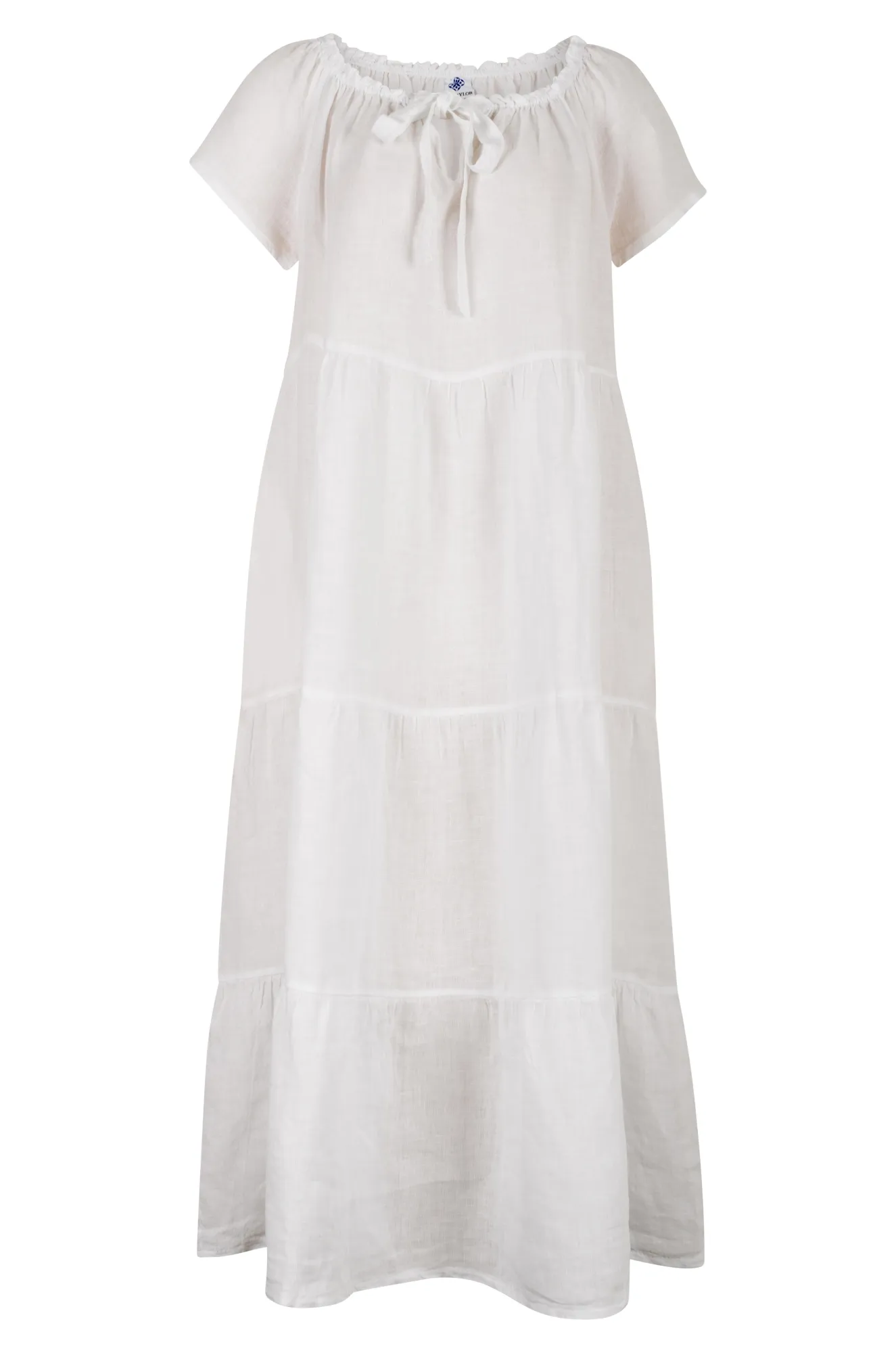 Trend Vibe Made in Italy 100% Linen Maxi Dress | WHITE | 0208A1