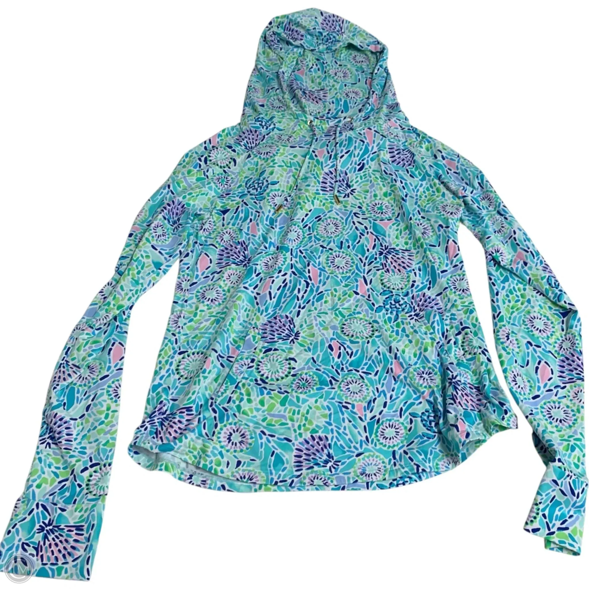 Casual Chic Sweatshirt Designer By Lilly Pulitzer In Blue, Size: M