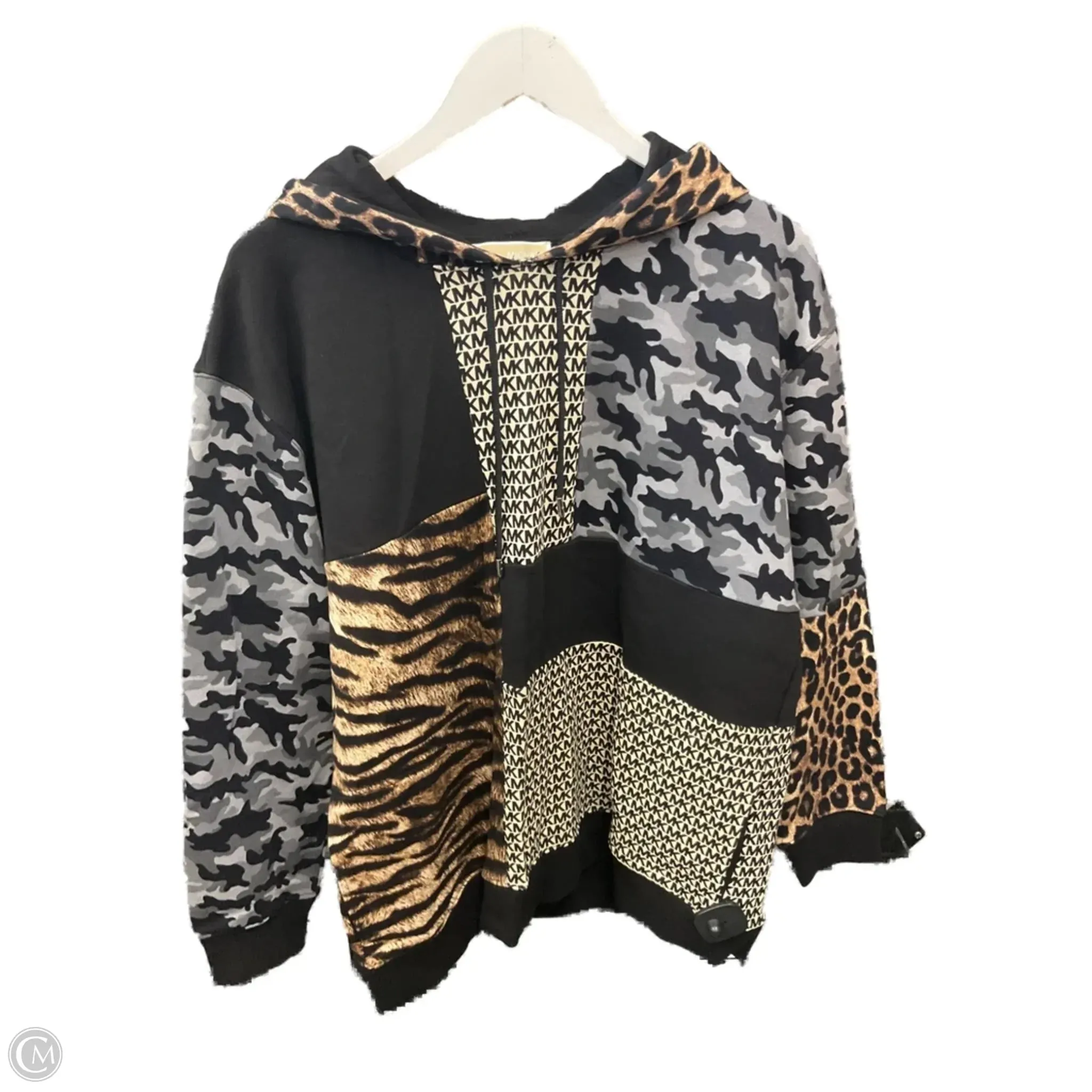 Denim style BreathableMesh Sweatshirt Hoodie By Michael By Michael Kors In Multi-colored, Size: L
