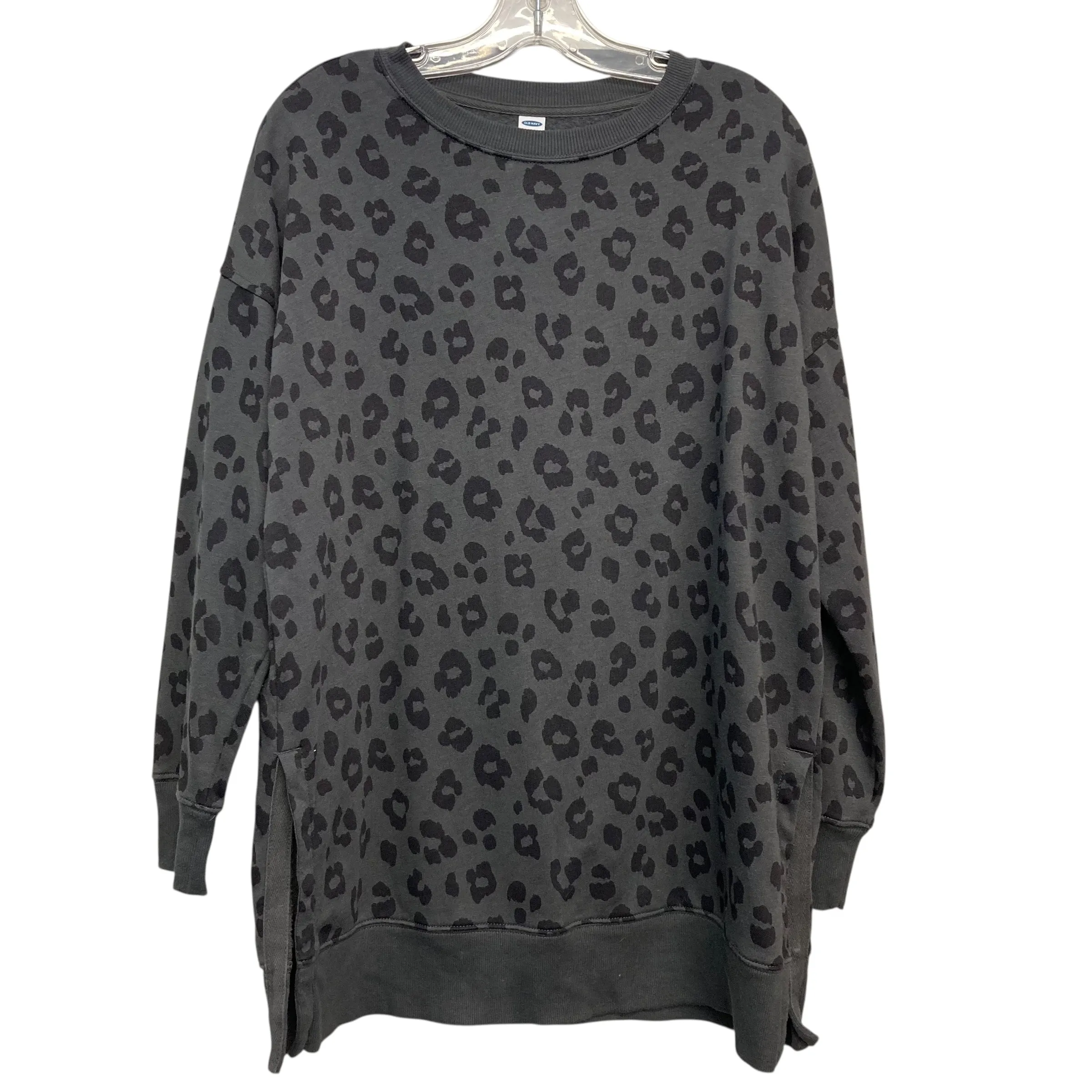 Sweatshirt Crewneck By Old Navy In Animal Print, Size:M ReinforcedHem