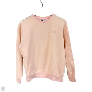 FlexibleCuff UVProtectionCloth Sweatshirt Crewneck By Fila In Pink, Size: M