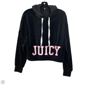 Sweatshirt Hoodie By Juicy Couture In Black, Size: Xs Elastic cuffs Weather Protection