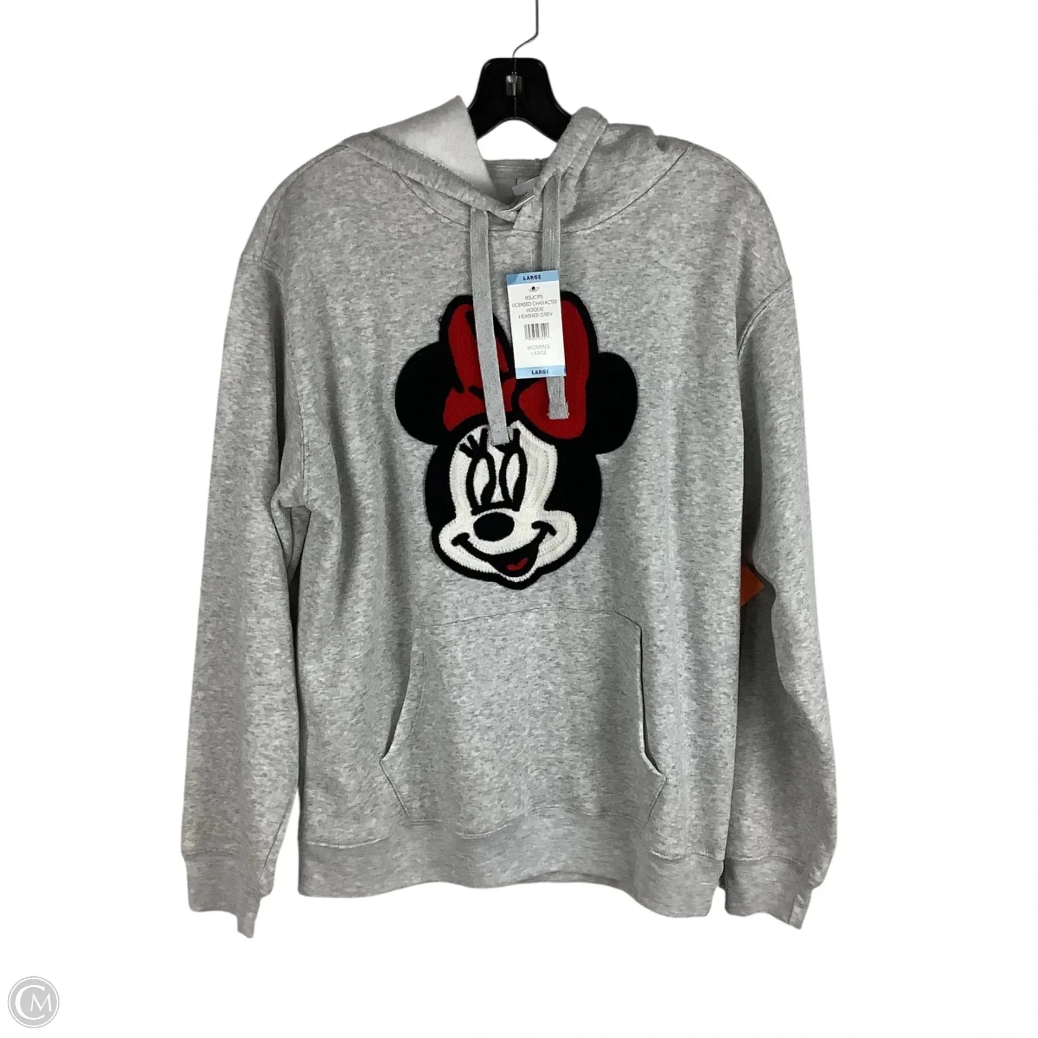 AntiSnagFabric Sweatshirt Hoodie By Walt Disney In Grey, Size: L