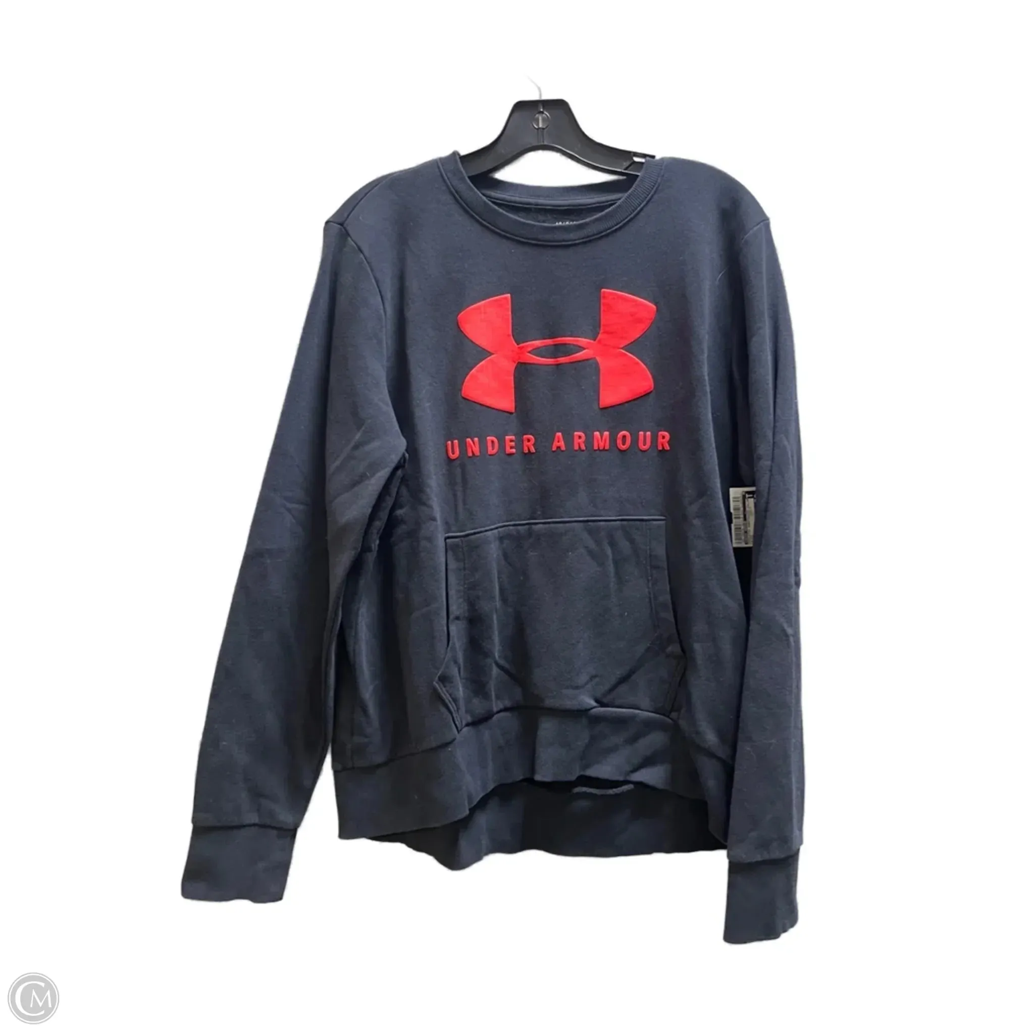 Athletic Sweatshirt Collar By Under Armour In Black, Size: L Cozy Design AbrasiveReinforcedZones