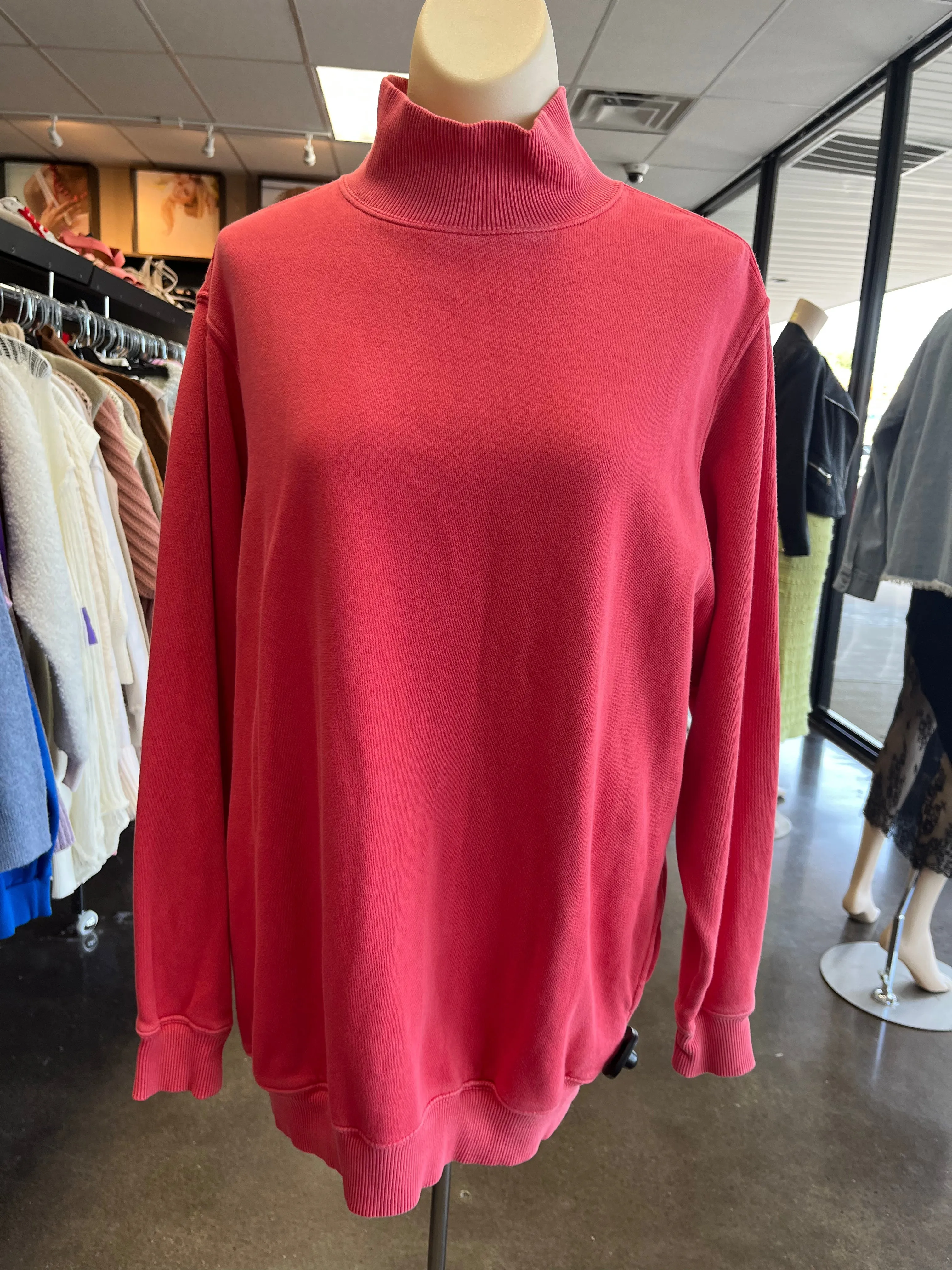 Soft Blouse City Casual SWEATSHIRT COLLAR by AERIE In RED, Size: XS