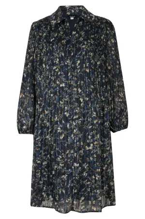 Soft Flow Dress | Navy Olive Stem | 8564B1