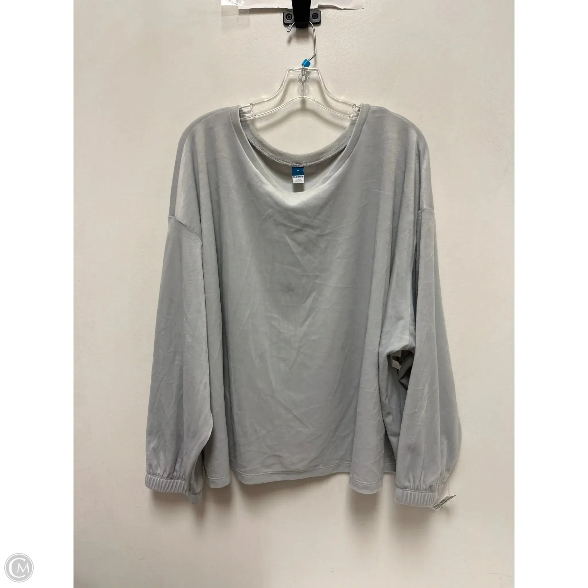 Light Jacket Sweatshirt Crewneck By Old Navy In Grey, Size: 4x