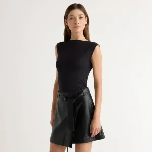 Esme Sleeveless Slit-Neck Tank Light Breeze