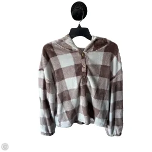 Winter Core Cozy Fashion Sweatshirt Hoodie By Shein In Brown & White, Size: Xl