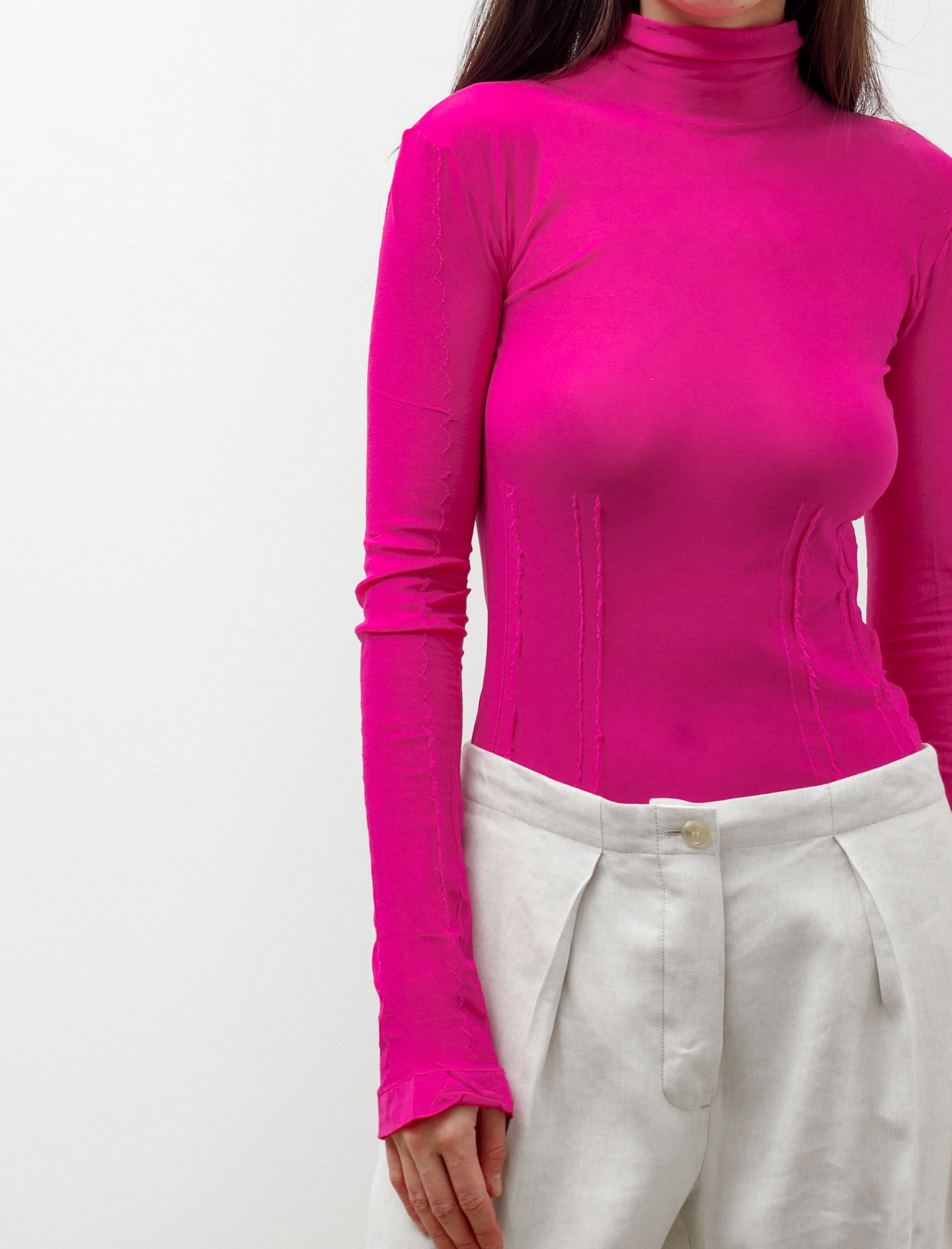 Highneck Seamless Top Fuchsia HypoallergenicTextile