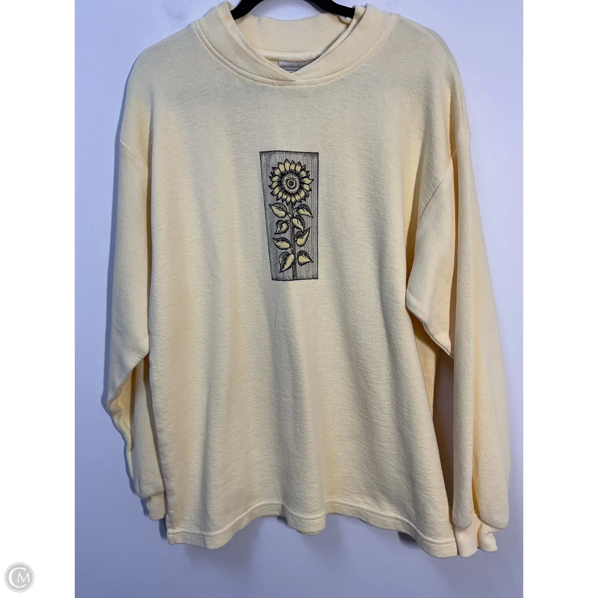 Sweatshirt Collar By Coldwater Creek In Yellow, Size: M NonBindingCollar
