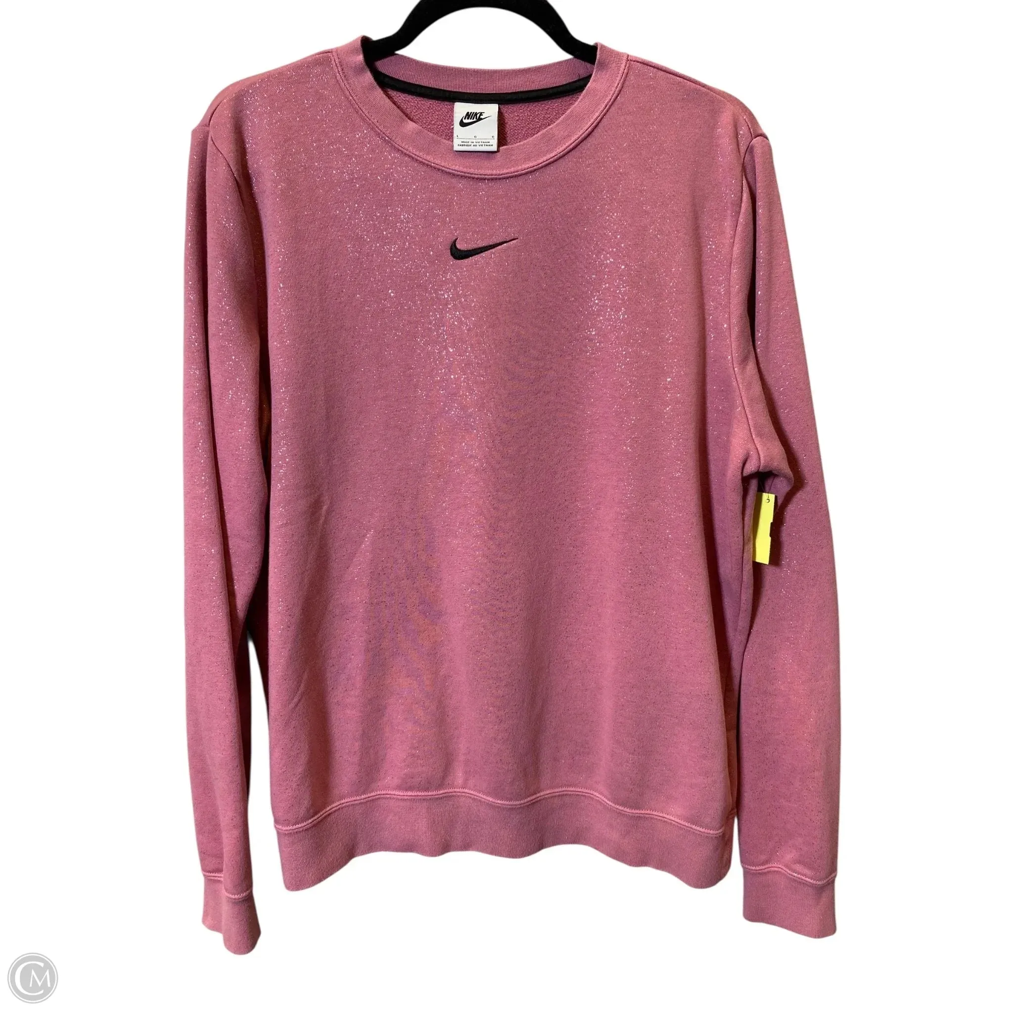 Athletic Sweatshirt Hoodie By Nike In Pink, Size: L Weather Ready