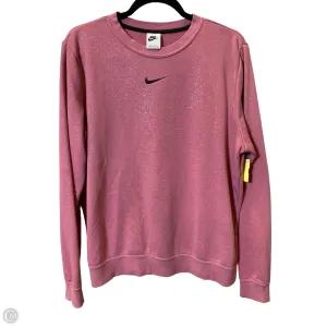 Athletic Sweatshirt Hoodie By Nike In Pink, Size: L Weather Ready