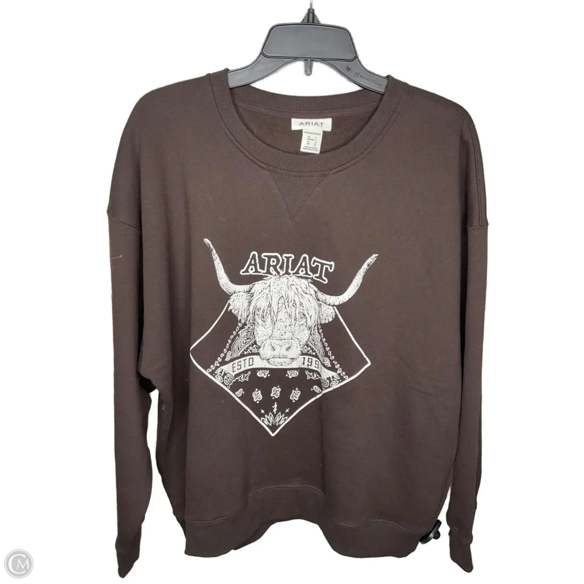 Sweatshirt Crewneck By Ariat In Brown, Size: L Soft Pants UVProtection Coating