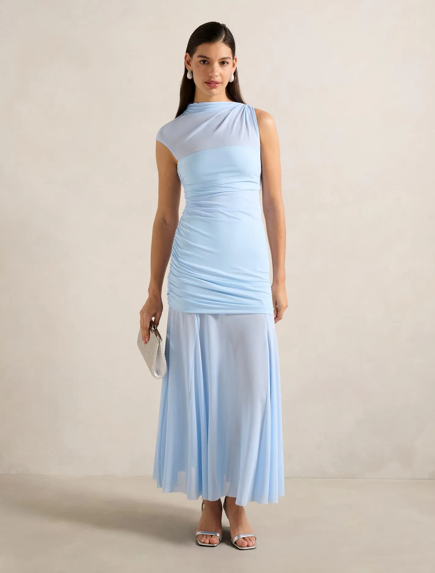 Lune Layered Mesh Maxi Dress Glass Hall Summer Glow