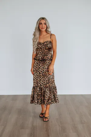 Easy Elegance Bead Shine Zaynah Leopard Dress