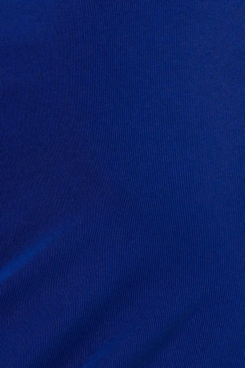 Korean Vibe Blue Midi Dress Sleeveless