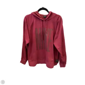 Heavy Silk Athletic Sweatshirt Hoodie By Nike Apparel In Maroon, Size: L