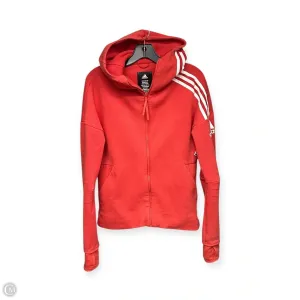 winter clothing Athletic Sweatshirt Hoodie By Adidas In Coral, Size: M