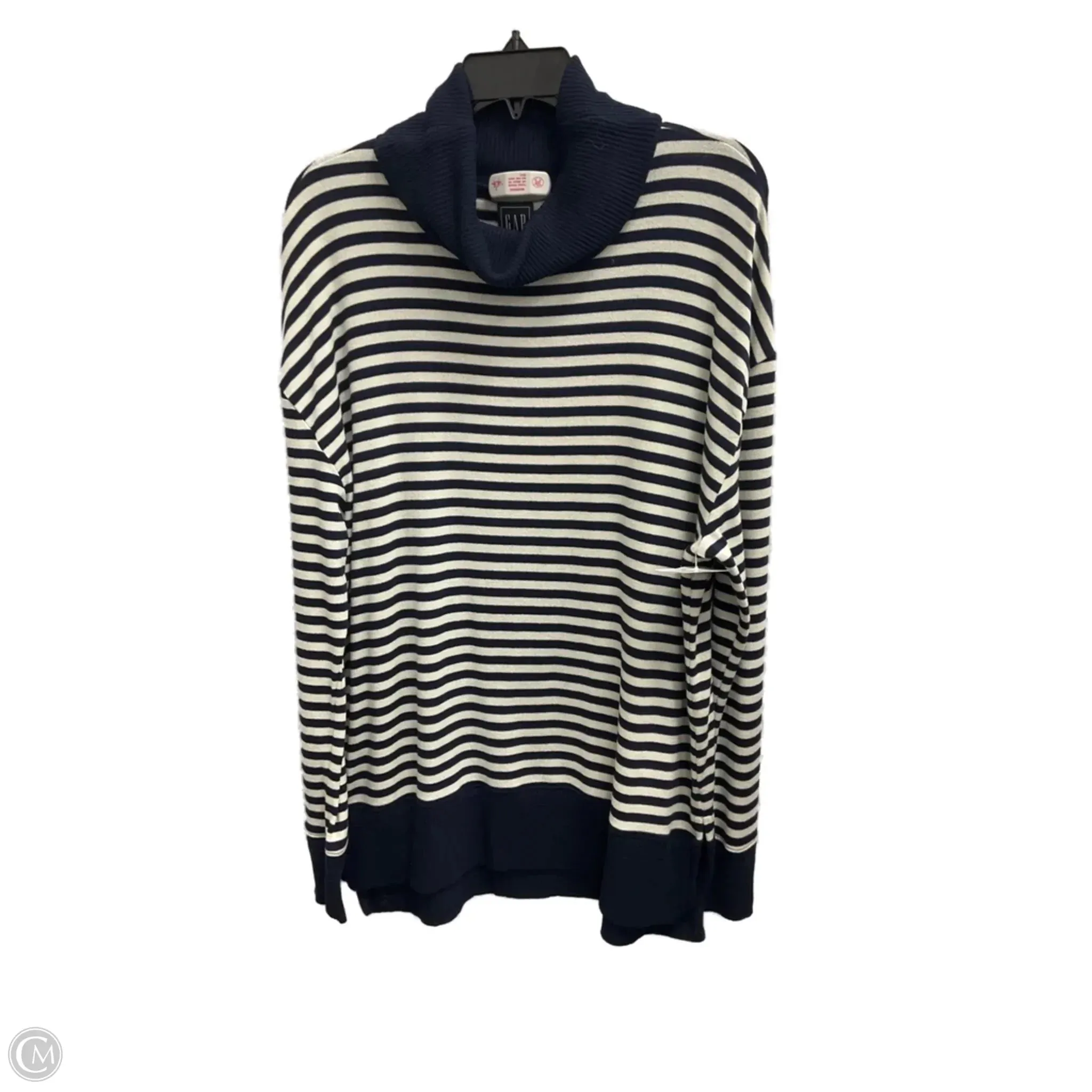 Universal Clasp Mechanism Sweatshirt Collar By Gap In Blue & White, Size: L