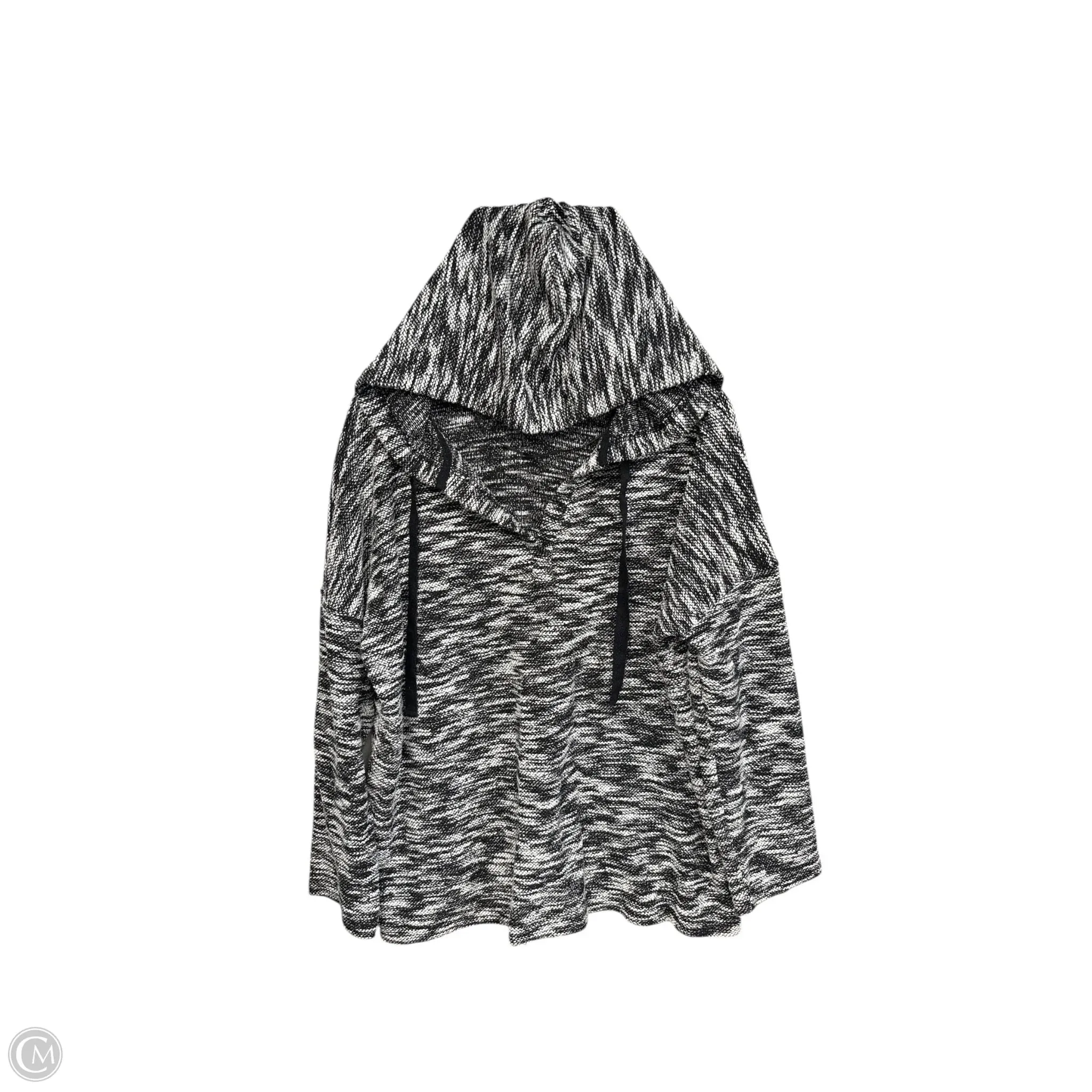 Layer Light Sweatshirt Hoodie By Style And Co Collection Women In Black & White, Size: Xl