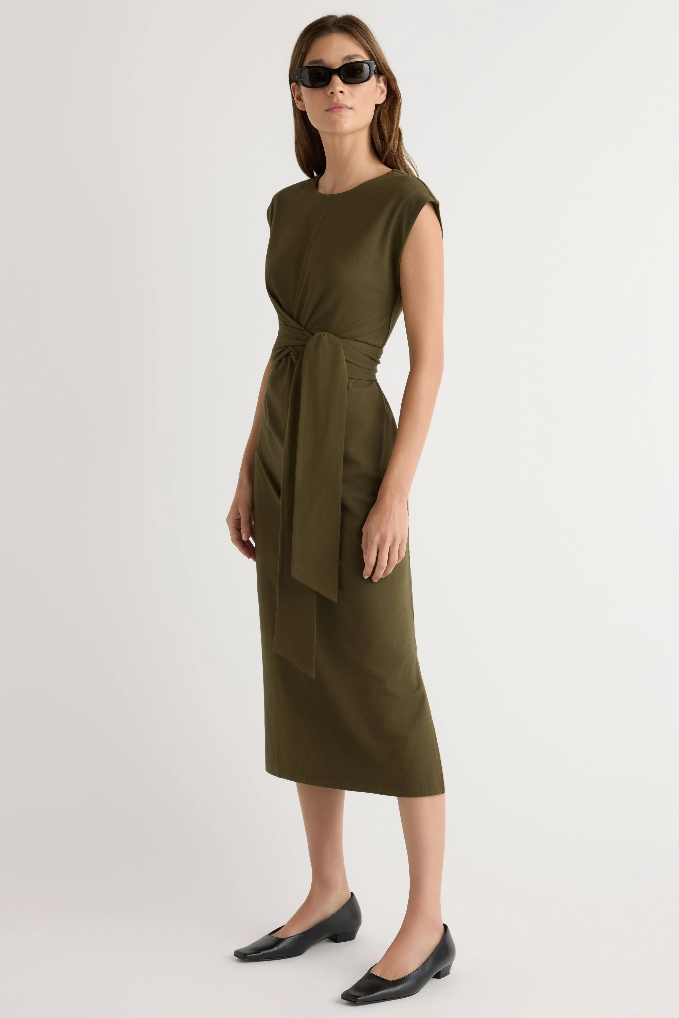 Fei Tie-Front Organic Cotton Dress LowMaintenance Material