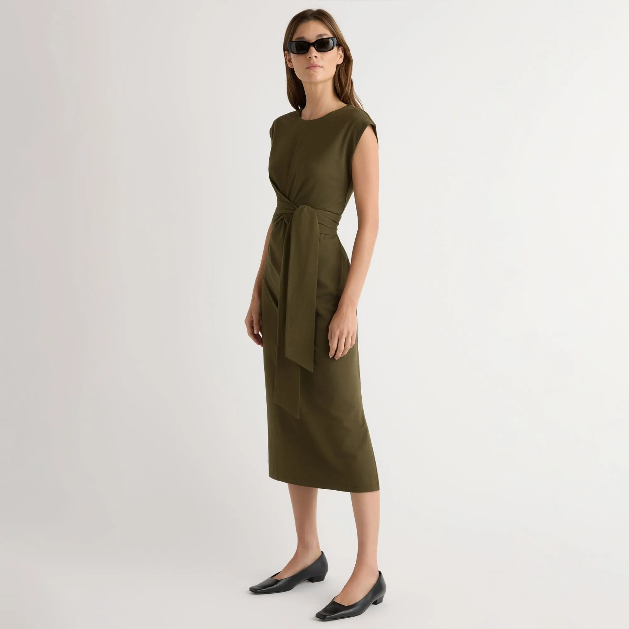 AllSeasonWear Active Apparel Fei Tie-Front Organic Cotton Dress