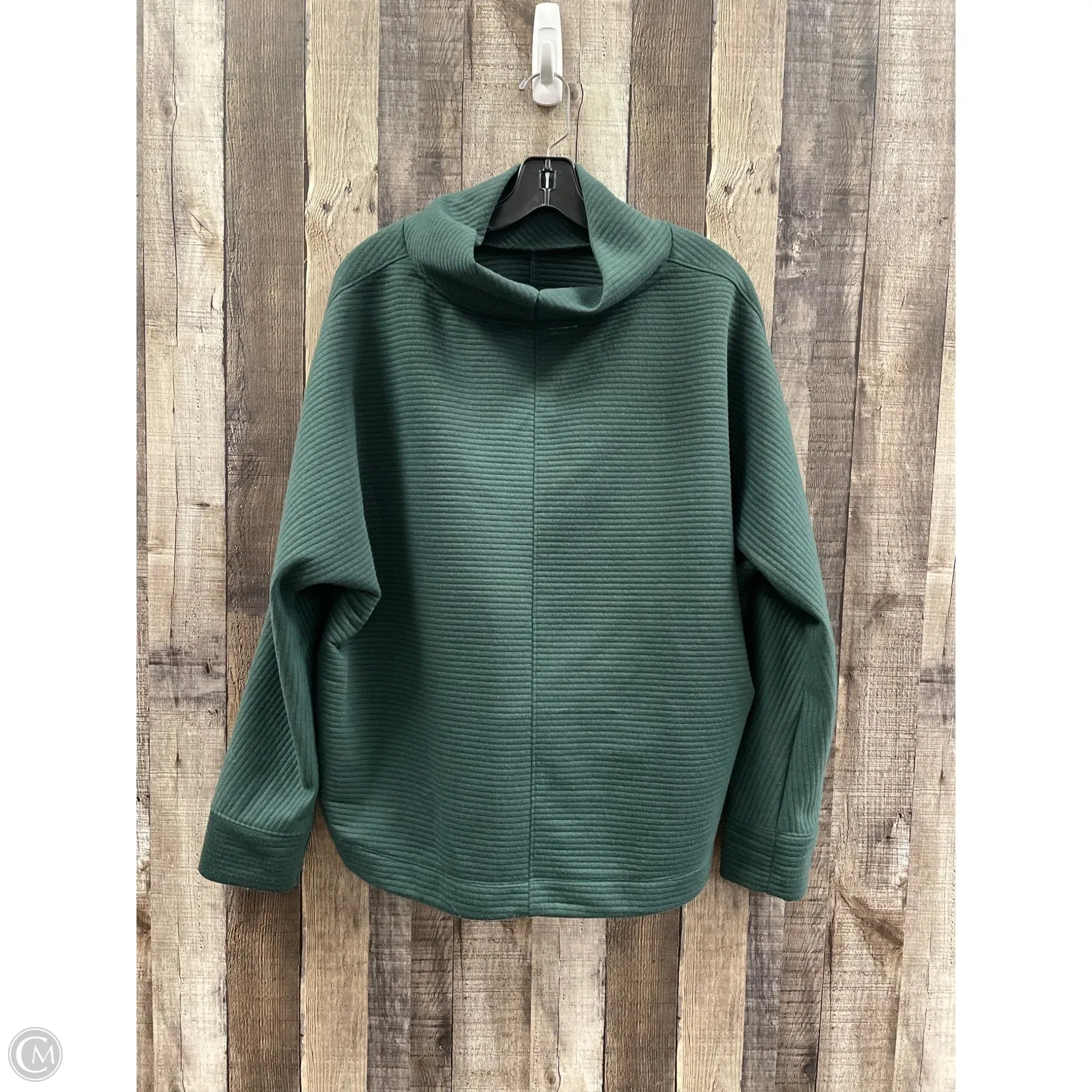 Sweatshirt Collar By Stylus In Green, Size: Xxl Poise Fit