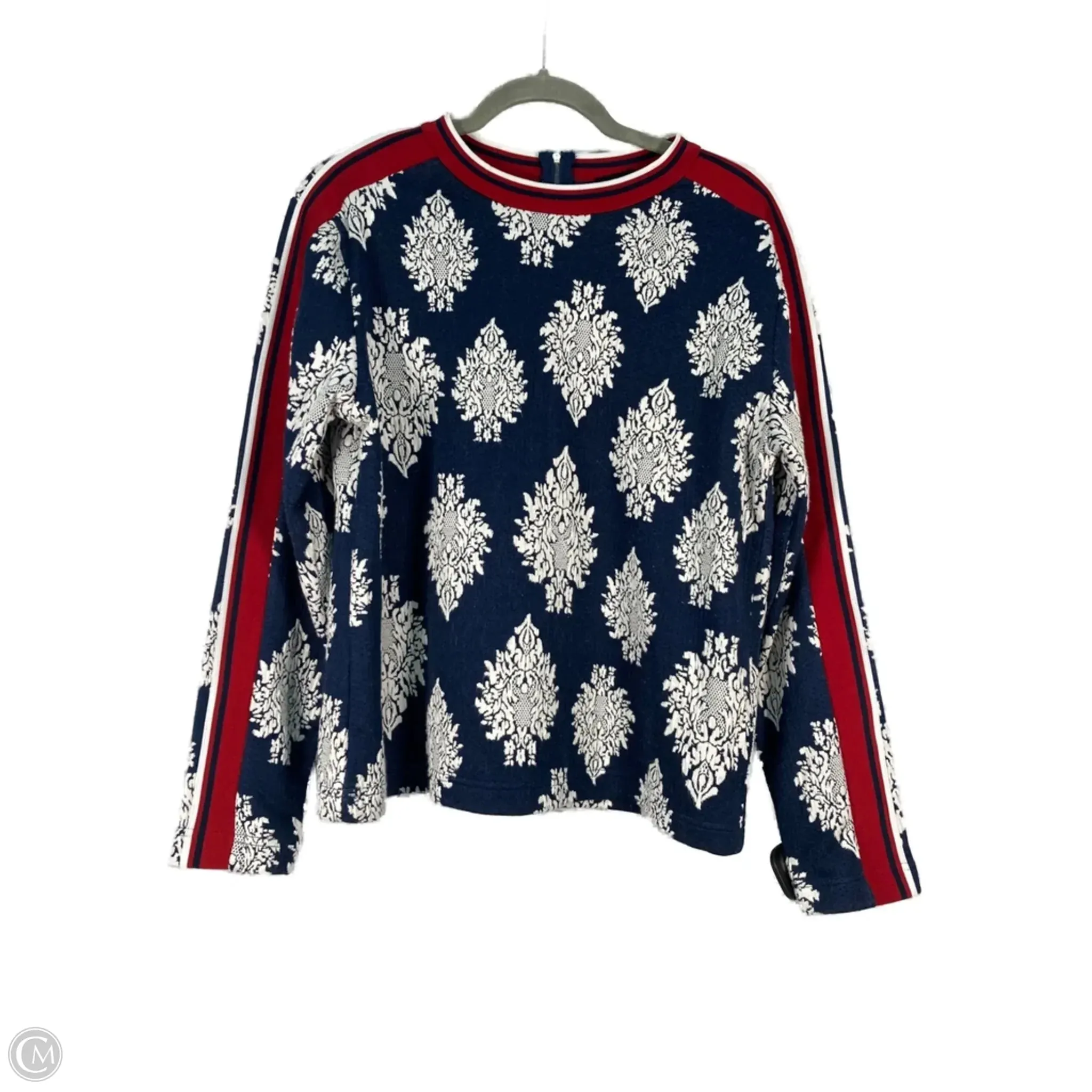 Sweatshirt Crewneck By English Factory In Blue & Red & White, Size: L Saga Vibe Professional Clothing