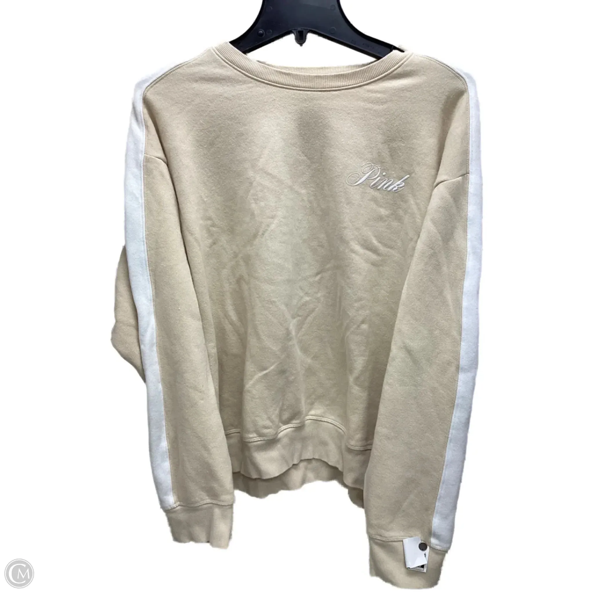 Sweatshirt Crewneck By Pink In Striped Pattern, Size: Xl FadeResistantColors