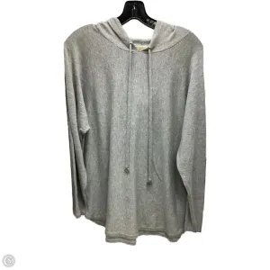 WaterRepellentCoating Comfortable Hoodie Sweatshirt Designer By Michael Kors In Grey, Size: 1x