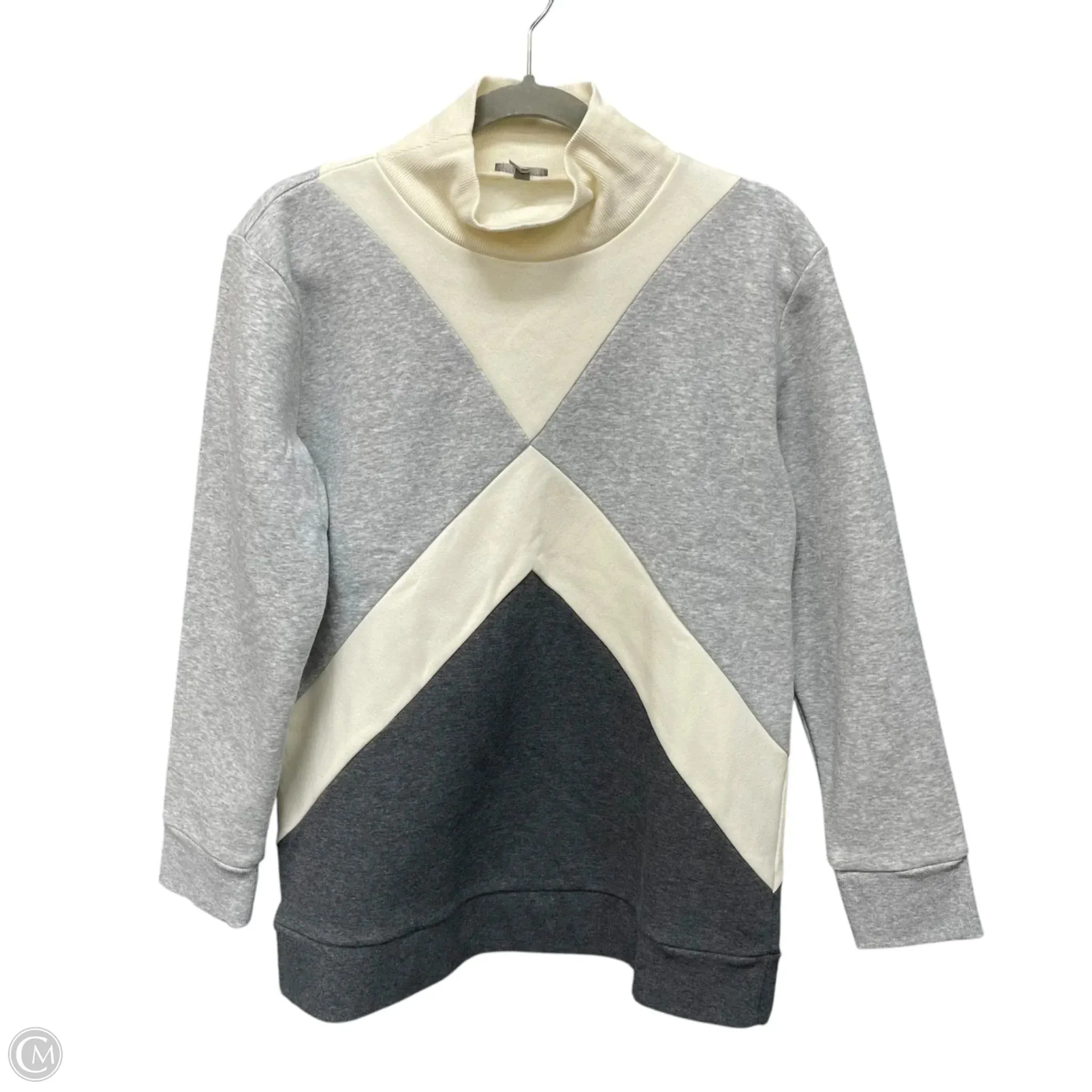 Sweatshirt Collar By Talbots In Grey, Size: Mp QuickAccess Pockets Spirit Glow
